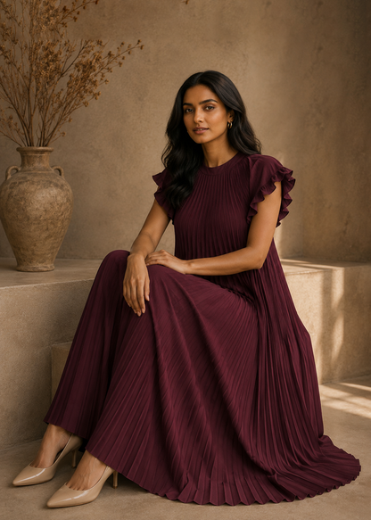 Aria Dress - Wine