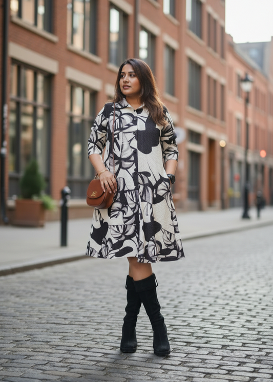 Black & White Forest Dress