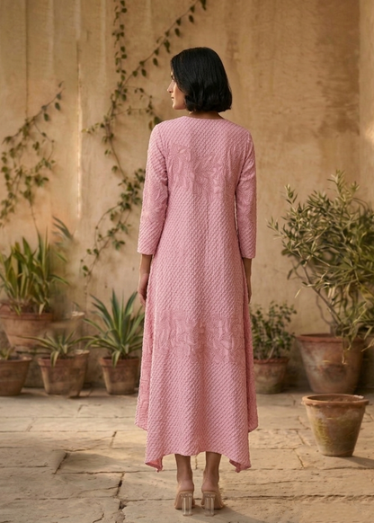 Dandelion Embossed Dress - Light Pink