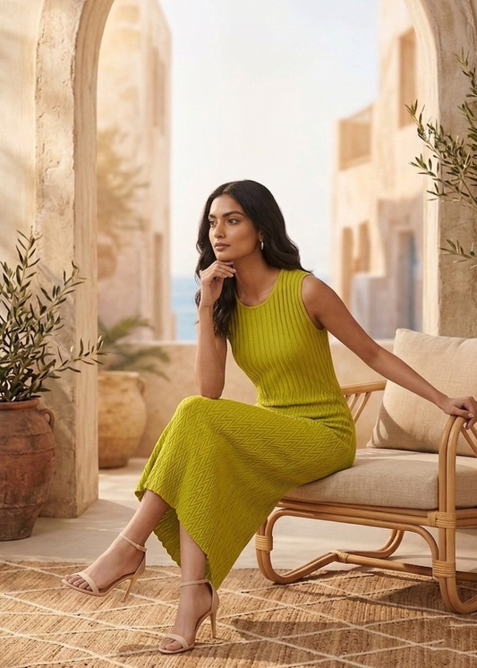 Dune Chevy Dress - Lime Green