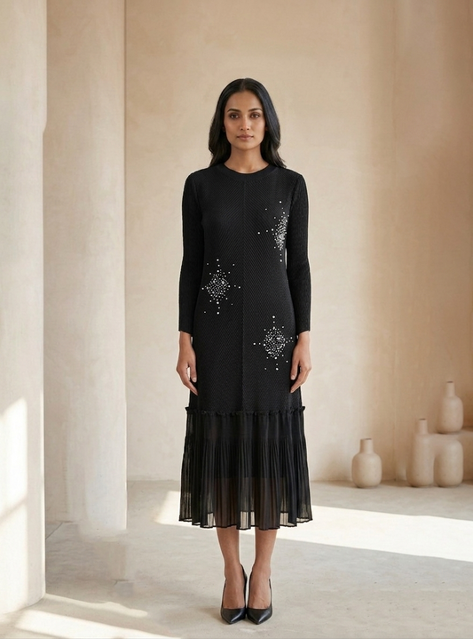 Ember Pearl Dress - Black