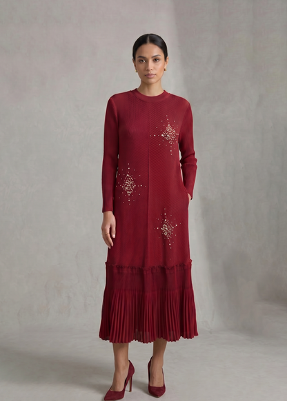 Ember Pearl Dress - Red