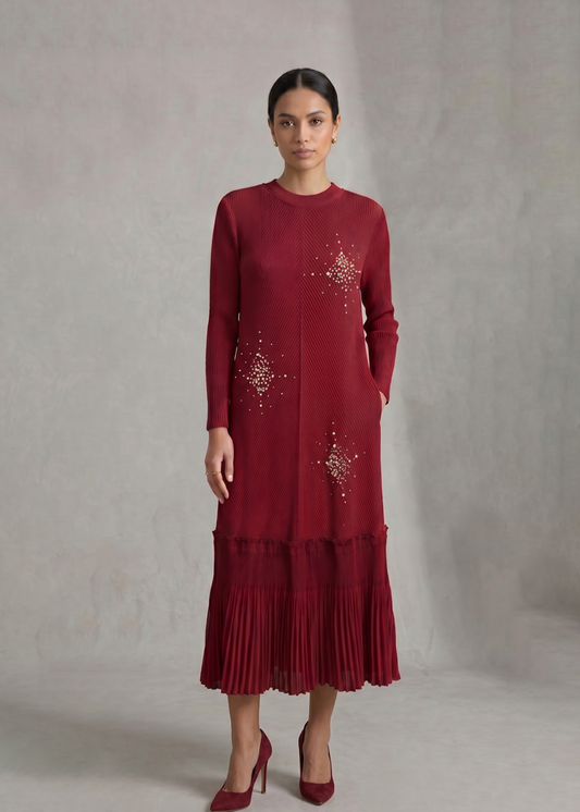 Ember Pearl Dress - Red