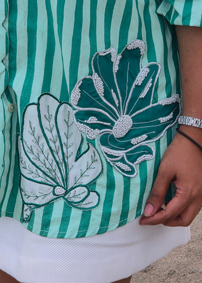 Green Bloom Line Shirt