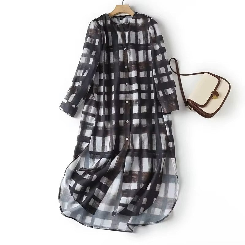 Checkered Long Tunic