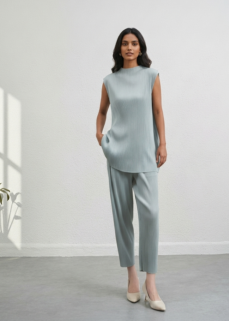 Hazel Coord Set - Ice Blue