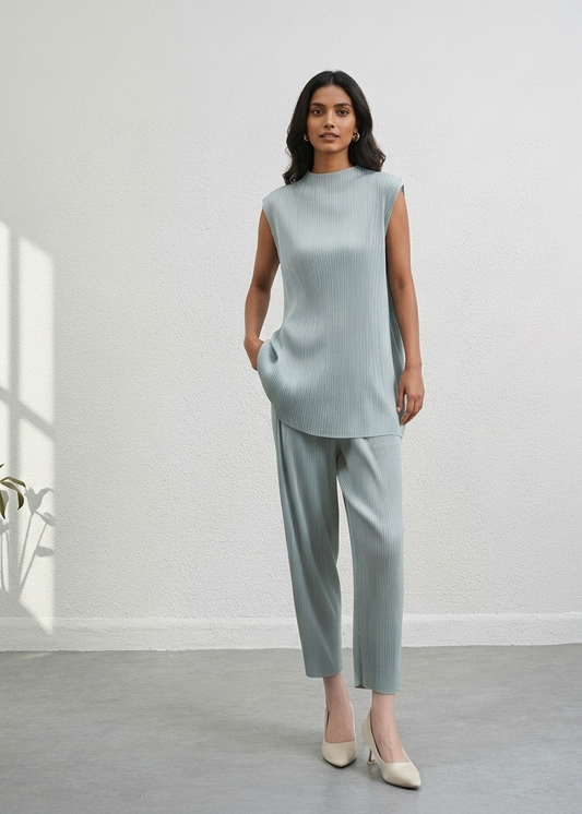 Hazel Coord Set - Ice Blue