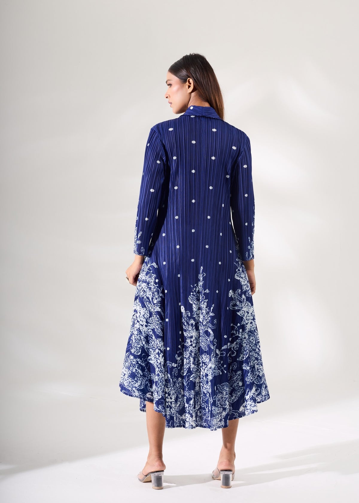 Noelle Printed Dress - Blue