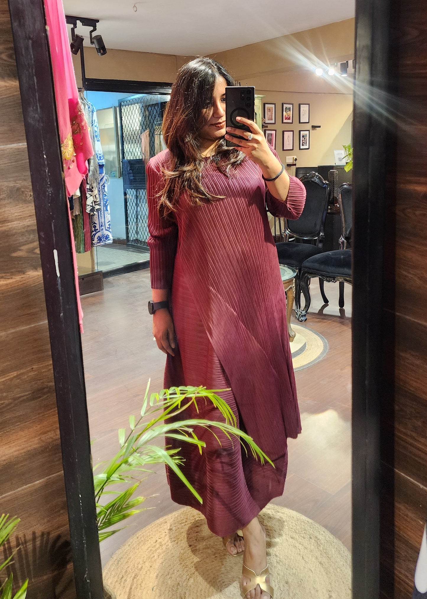 Willow Slant Dress - Purple