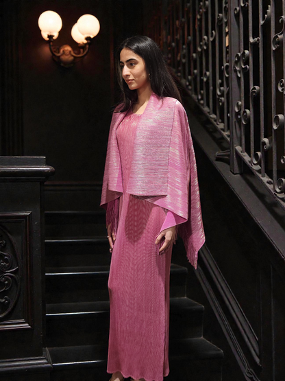 Nova Bodycon with Cape - Pink