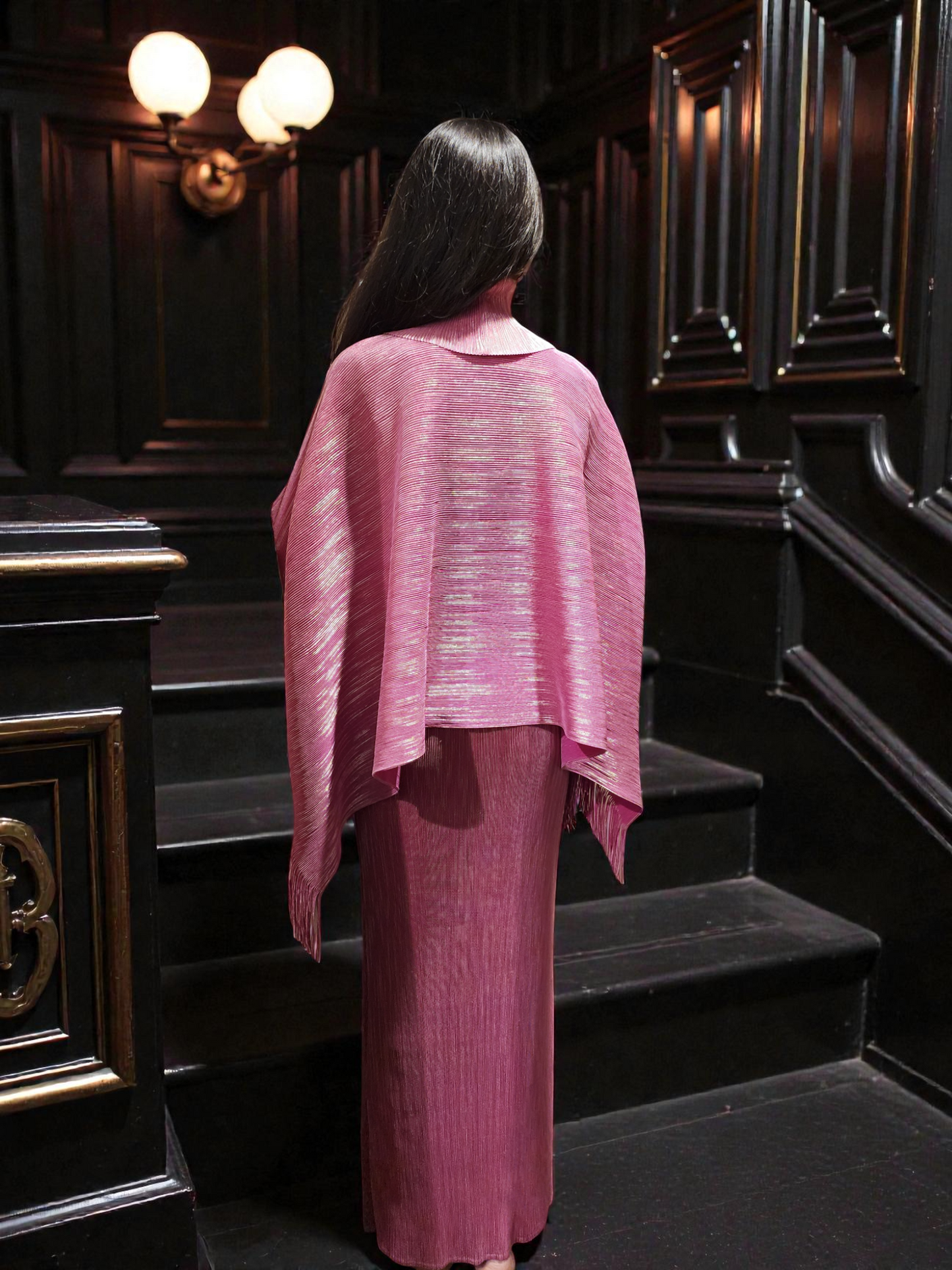 Nova Bodycon with Cape - Pink