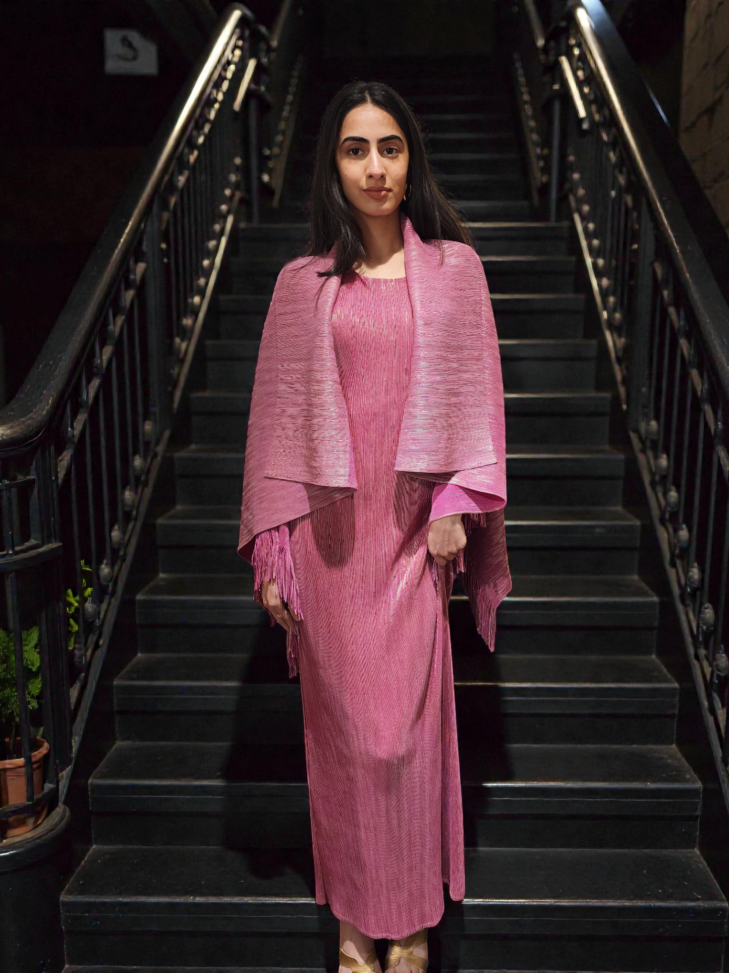 Nova Bodycon with Cape - Pink