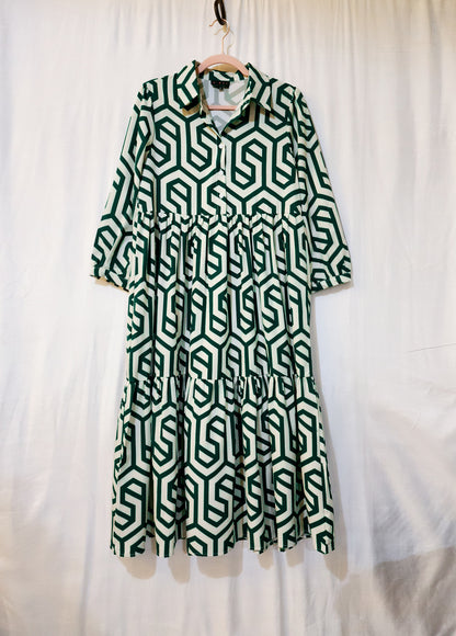 Geometric Print Retro Dress