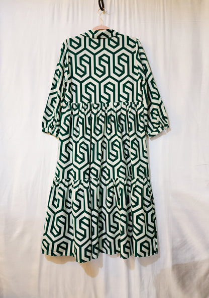 Geometric Print Retro Dress