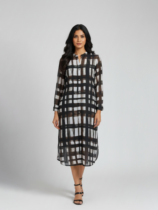Checkered Long Tunic