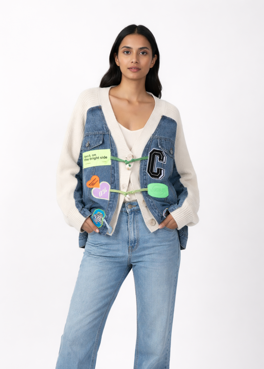 Patch Emb Denim Jacket