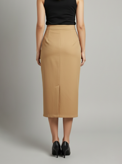 Blazer beige à blocs de couleurs français