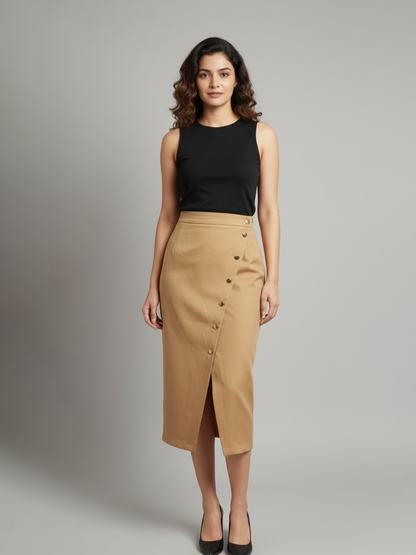 Blazer beige à blocs de couleurs français