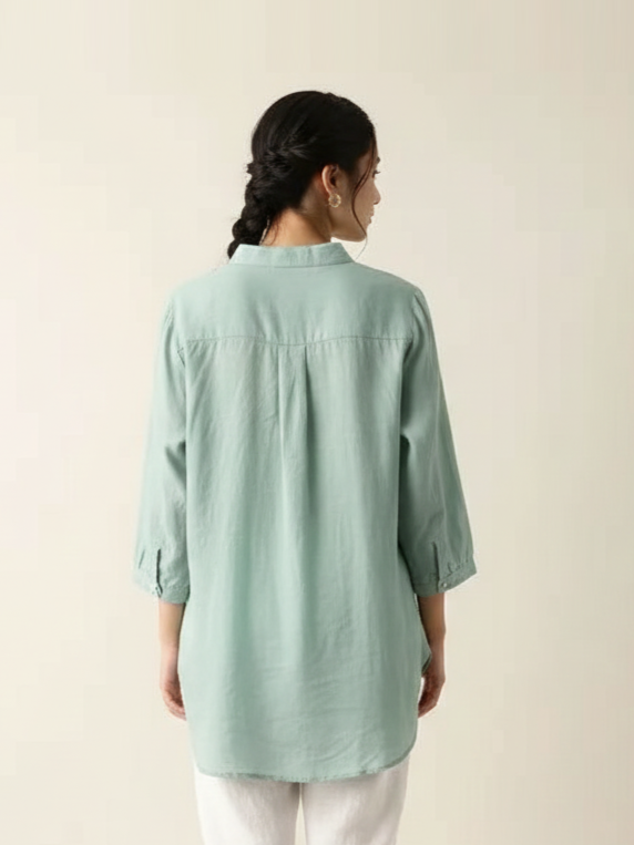 Green Embroidered Shirt