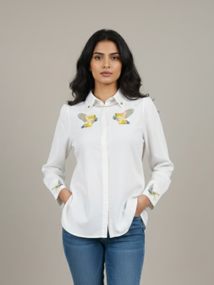 White Butterfly Shirt
