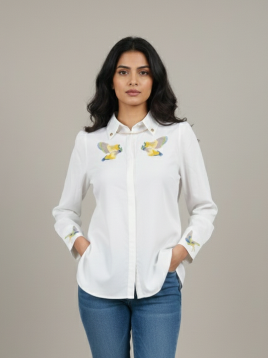 White Butterfly Shirt