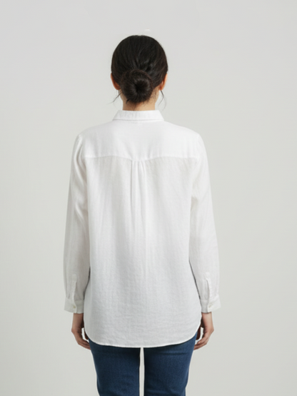 Spring White Linen Shirt