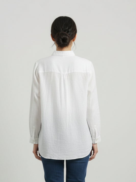 Spring White Linen Shirt