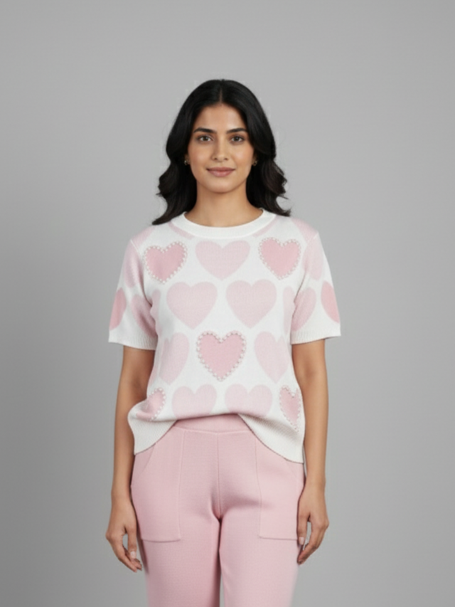 Pink Heart Jogger Set
