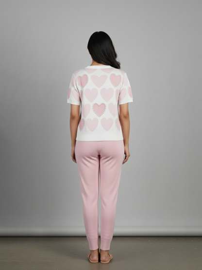 Pink Heart Jogger Set