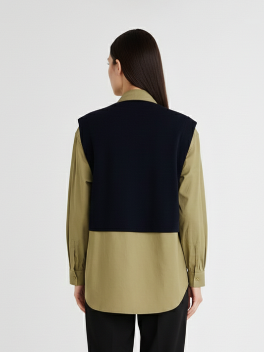 Sweater Vest Shirt - Green