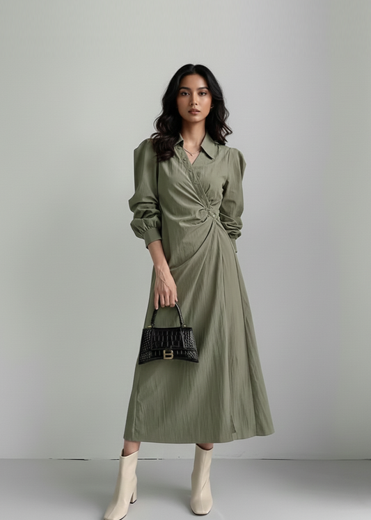 Rouched Crossbody Dress