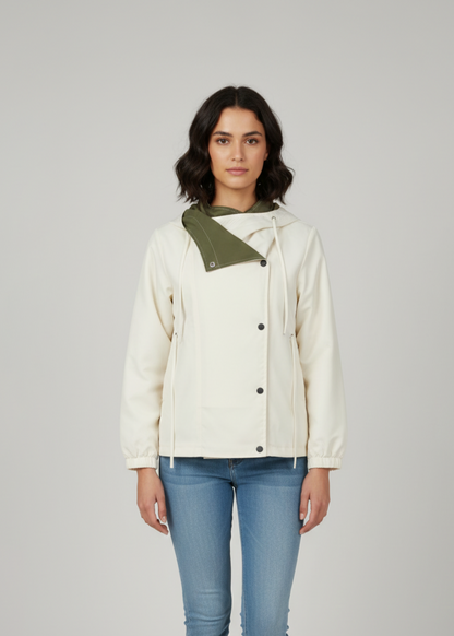 Ivory Colorblock Jacket