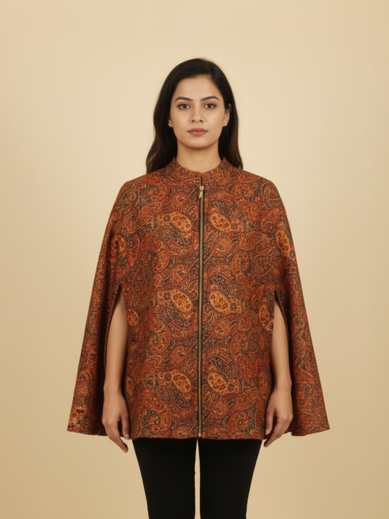 Paisley Velvet Cape