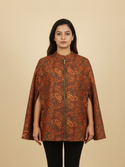 Paisley Velvet Cape