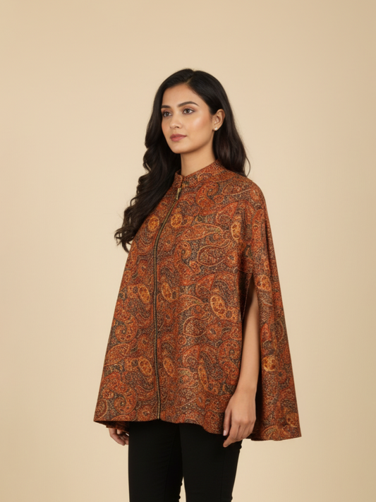 Paisley Velvet Cape