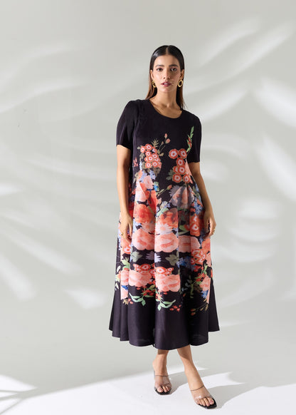 Printed Eve Dress - Black