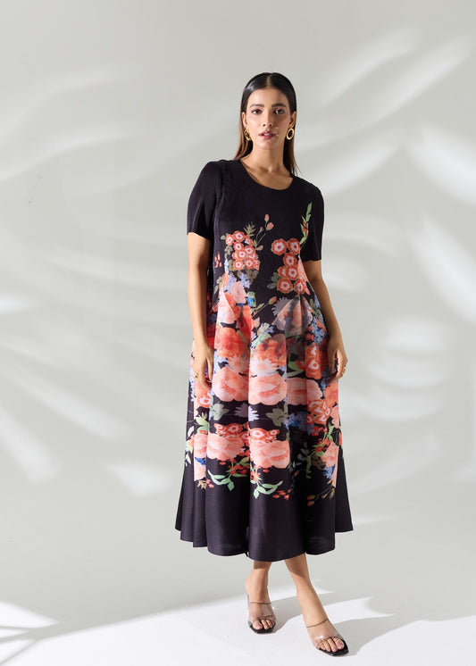 Printed Eve Dress - Black