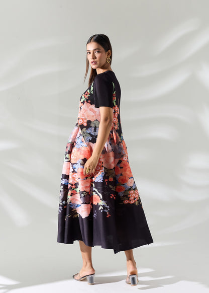 Printed Eve Dress - Black