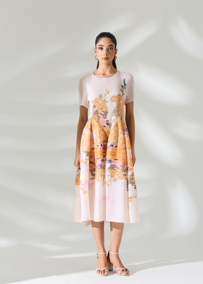 Printed Eve Dress - Ivory