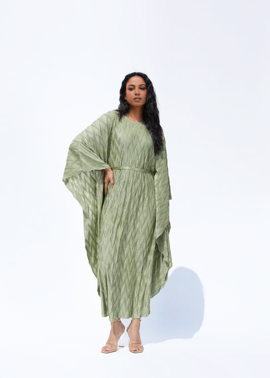 Robe plissée Flora noire