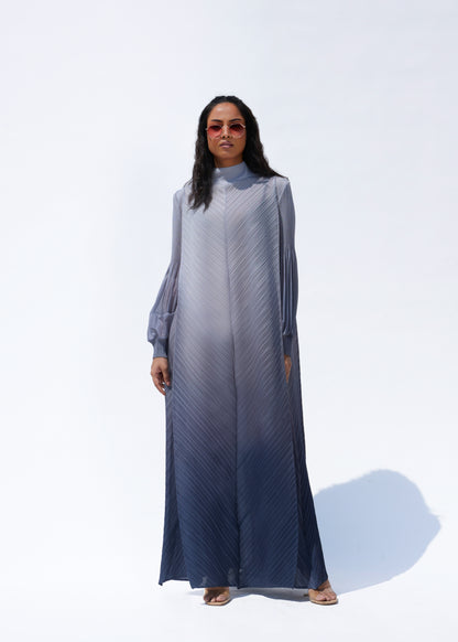 Robe plissée Flora noire