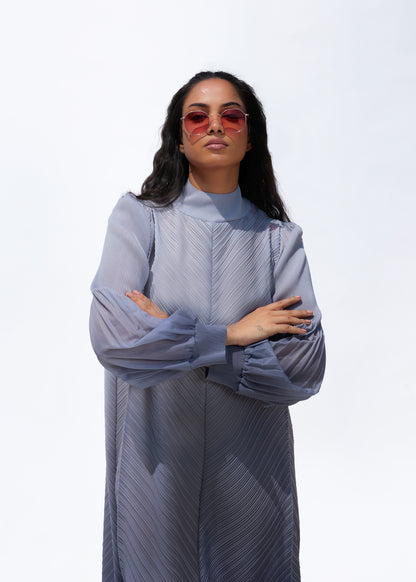 Robe plissée Flora noire