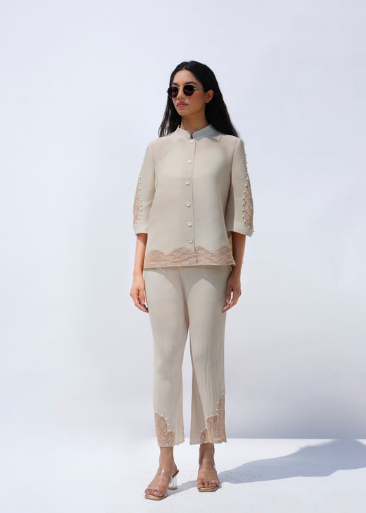 Lace Sharon Coord Set - Ivory