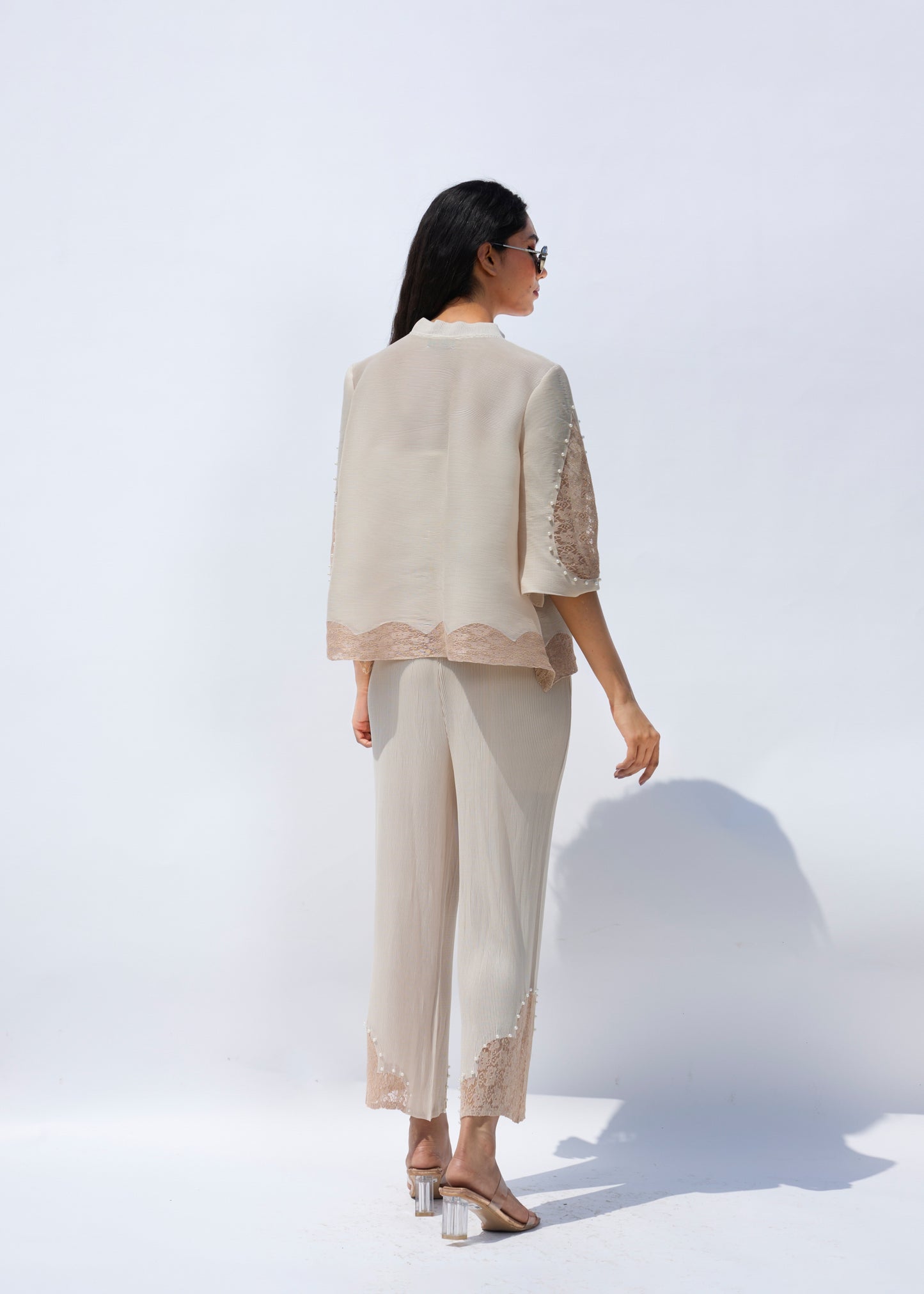 Lace Sharon Coord Set - Ivory