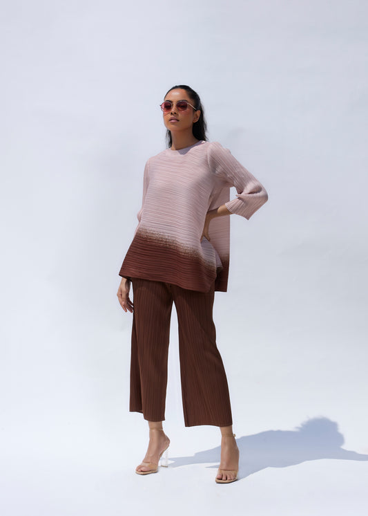 Ombre Sasha coord Set - Nude to Brown