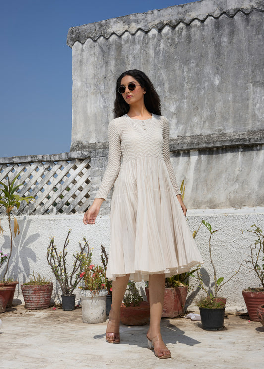 Diana Smock Dress - Ivory