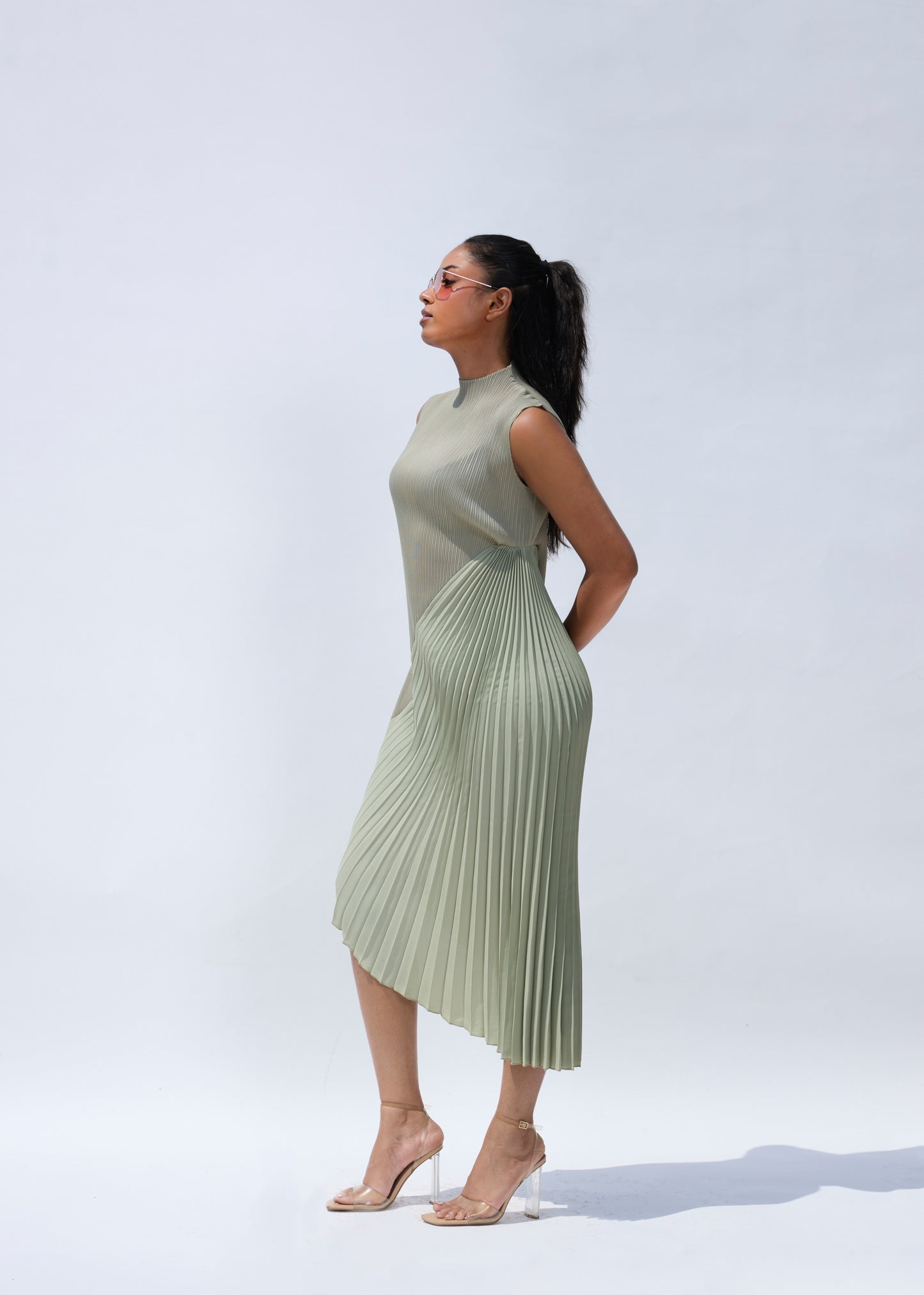 Mayhem Color Block Dress - Green