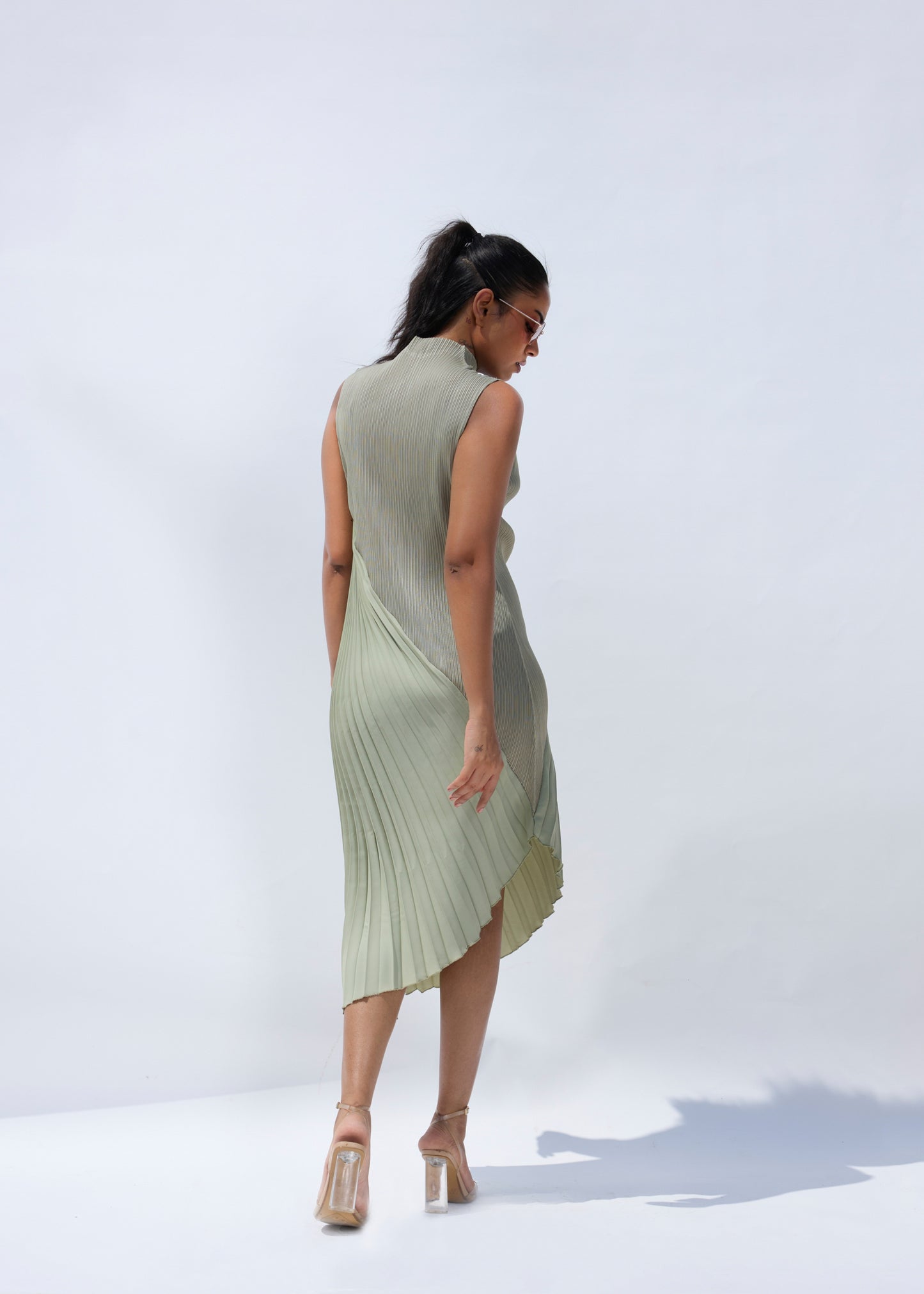 Mayhem Color Block Dress - Green