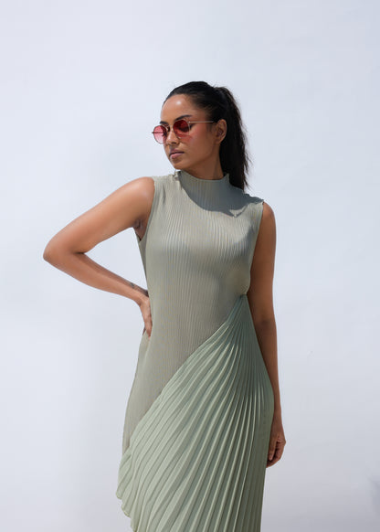 Mayhem Color Block Dress - Green