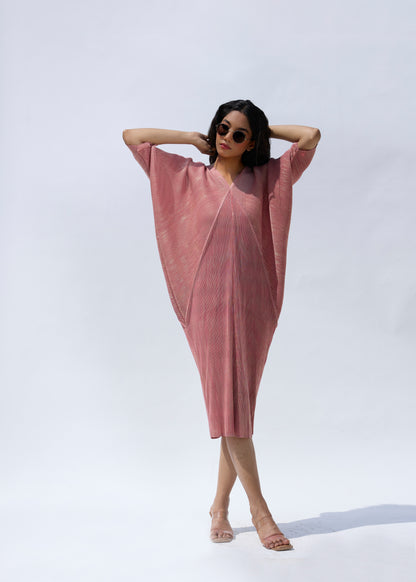 Laila Metallic Dress - Pink